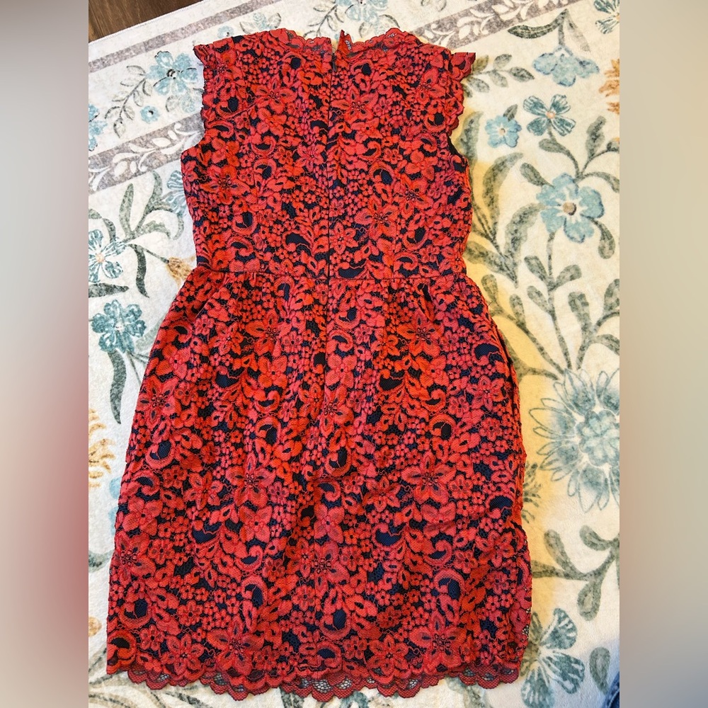 Shoshanna Red Lace Mini Dress - Picture 14 of 15